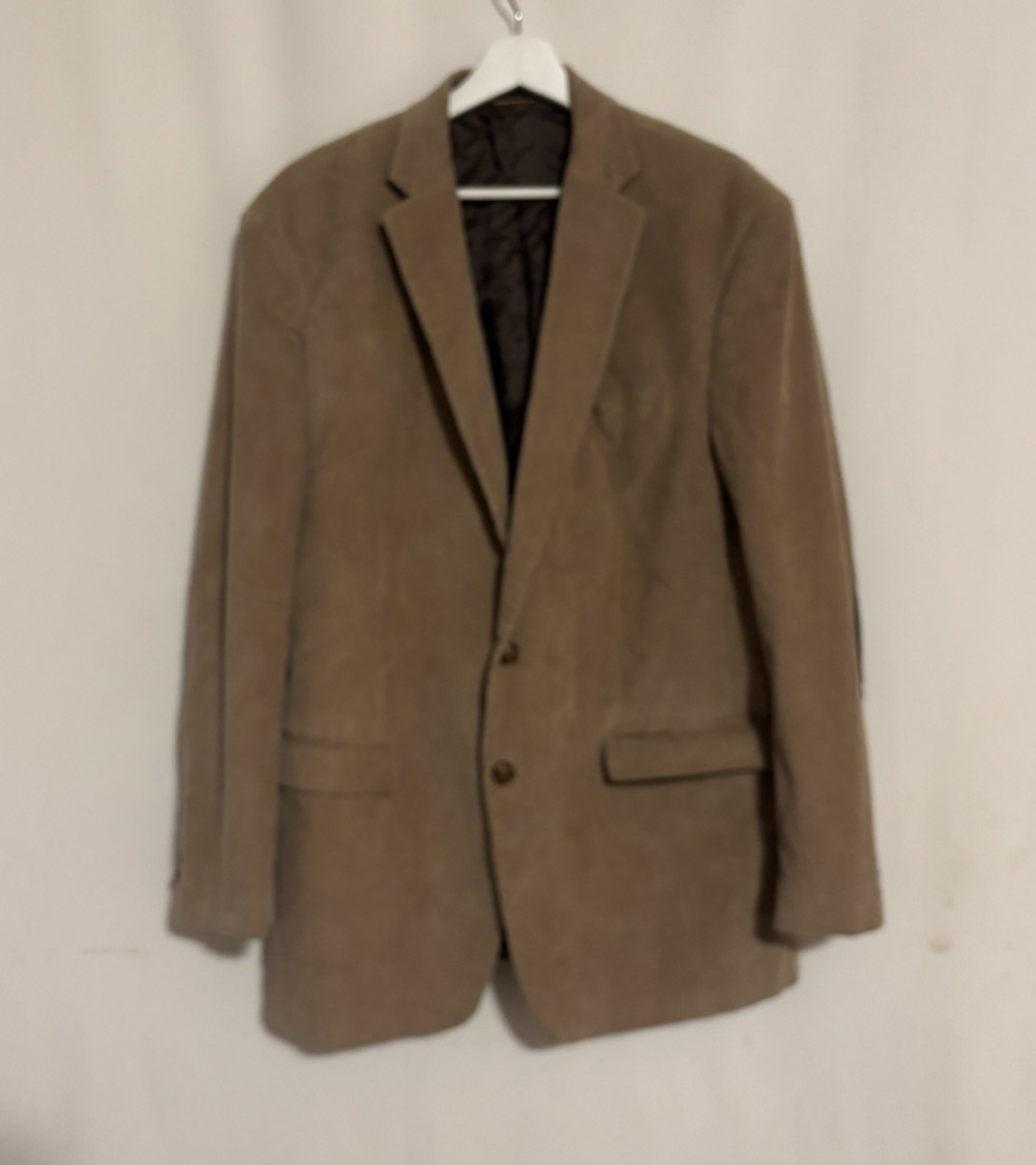 Chaps Ralph Lauren Blazer Mens 44 L Corduroy Sport Jacket Elbow Patch Brown